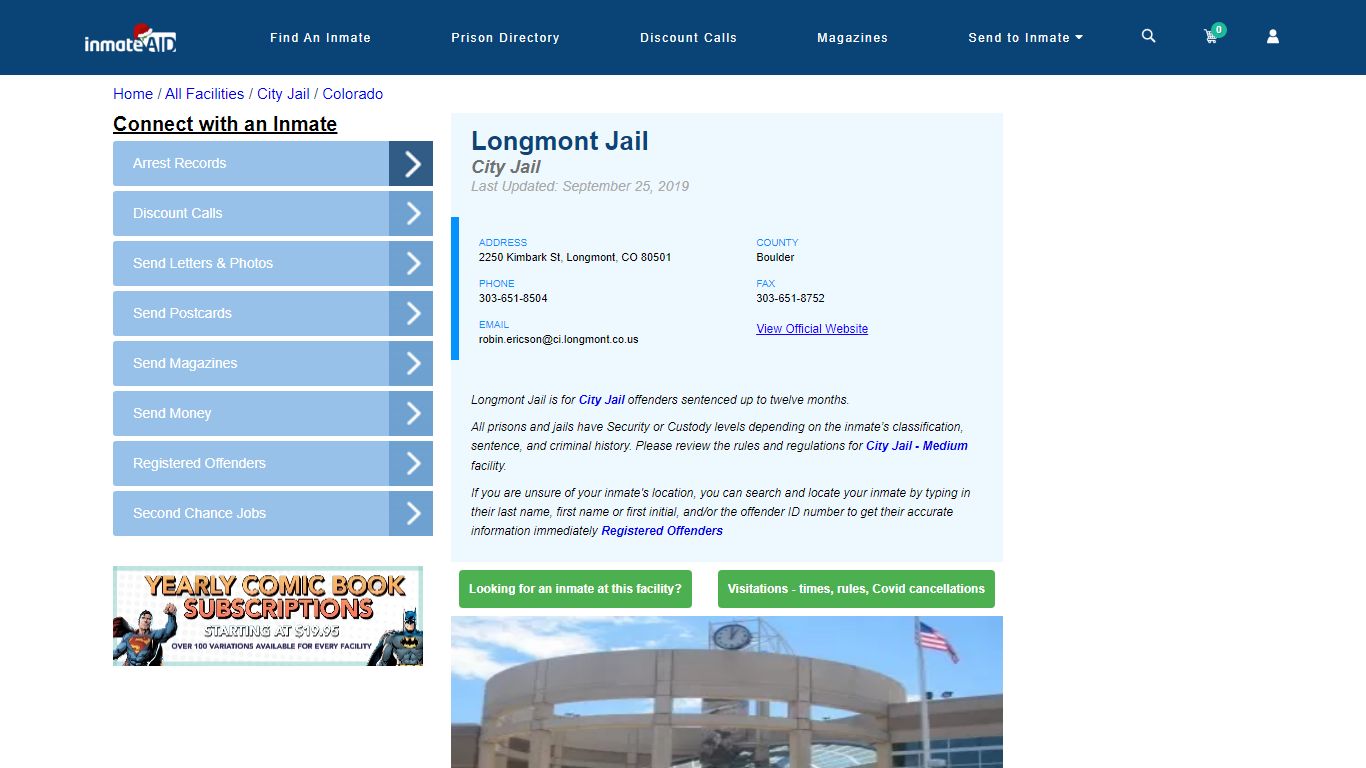 Longmont Jail | Inmate Locator
